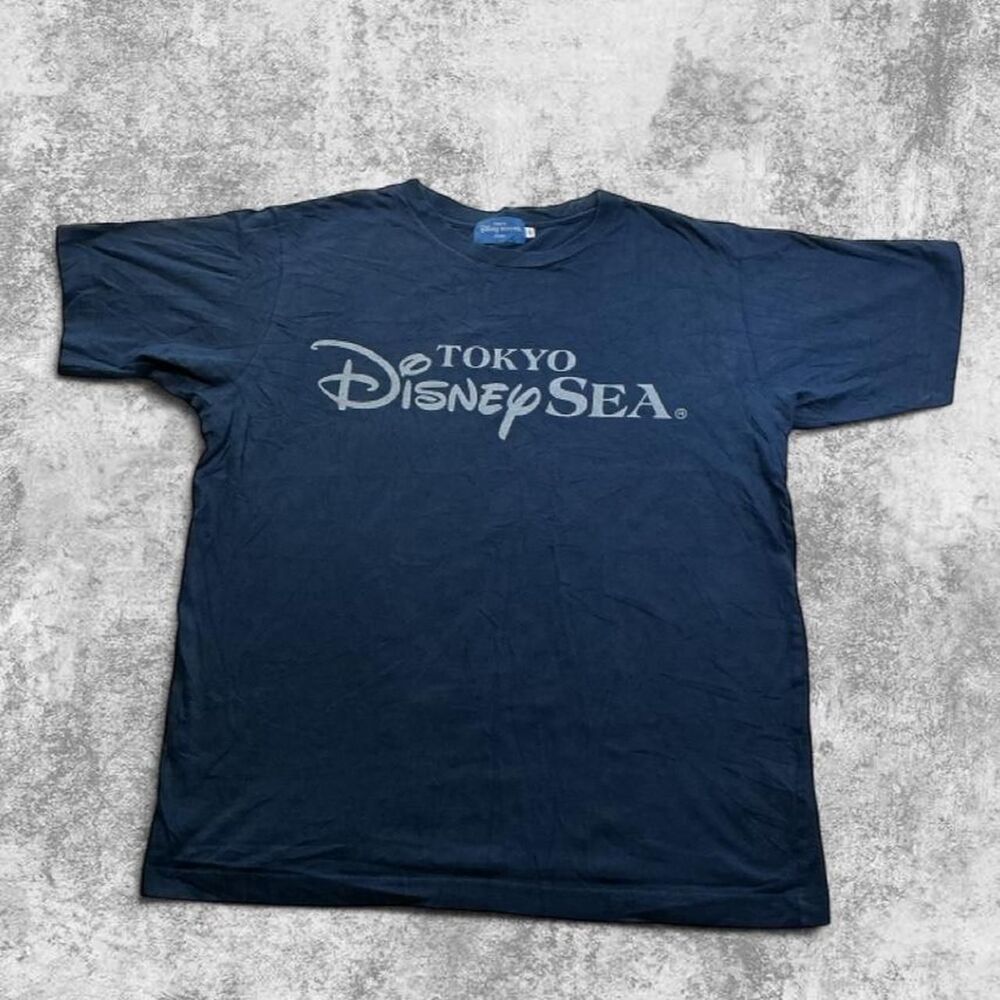 Disney Men's Black and Navy T-shirt